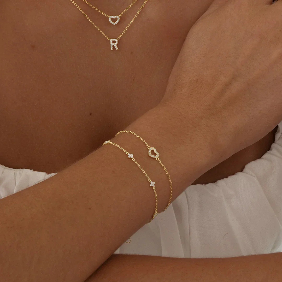 Elegant 0.05 TCW Lab-Grown Diamond Floral Bracelet 10