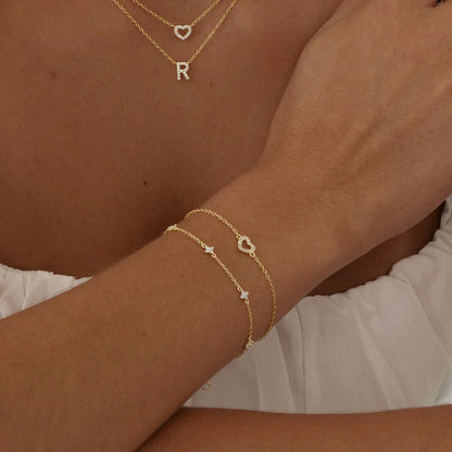 Elegant 0.05 TCW Lab-Grown Diamond Floral Bracelet 10