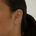 Load image into Gallery viewer, Radiant 0.02 TCW Round Lab-Grown Diamond Floral Stud Earrings
