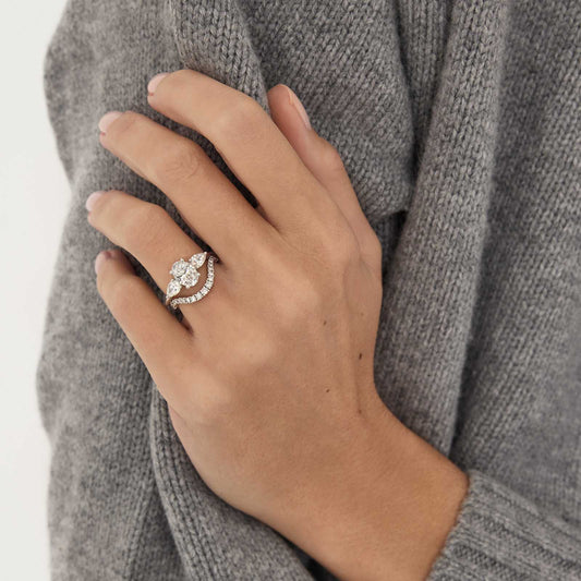 Hidden Halo-1.5 CT Round Lab Grown Diamond Engagement Ring