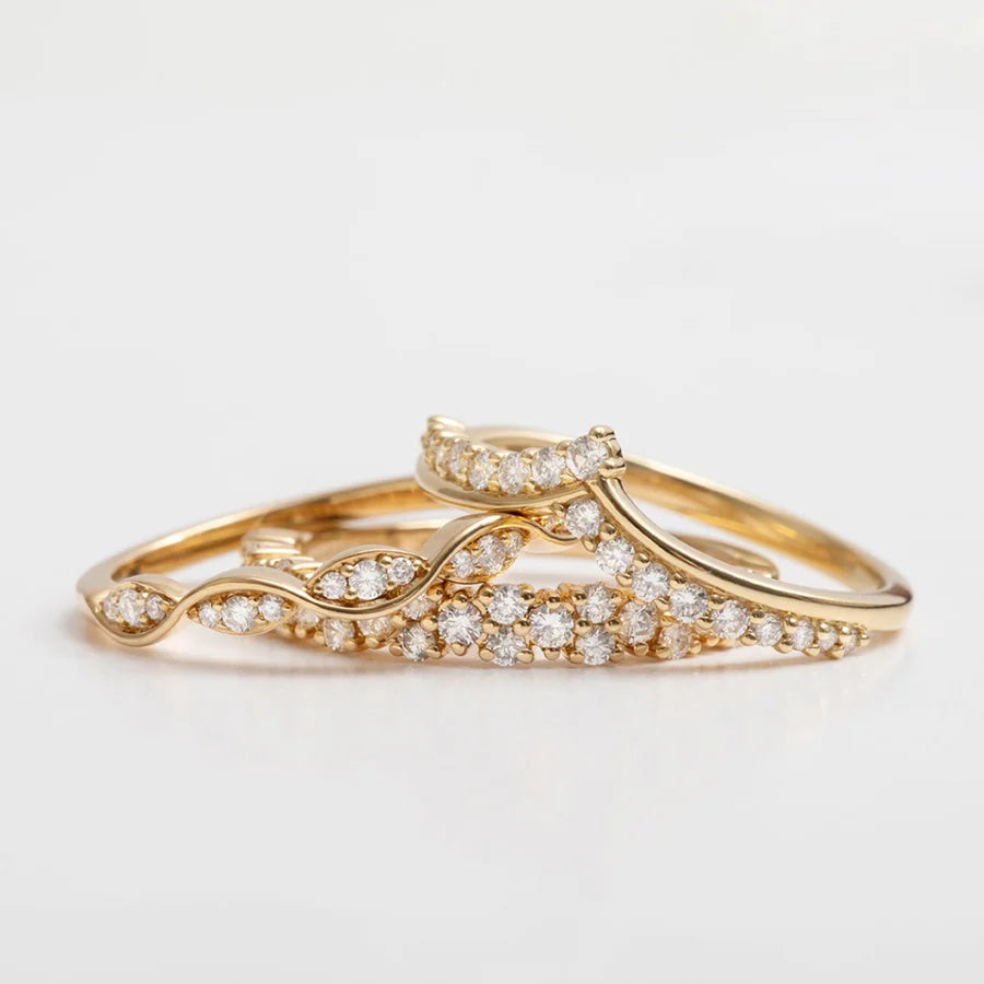 Curved- 0.25 CT Marquise Lab Grown Diamond Wedding Band