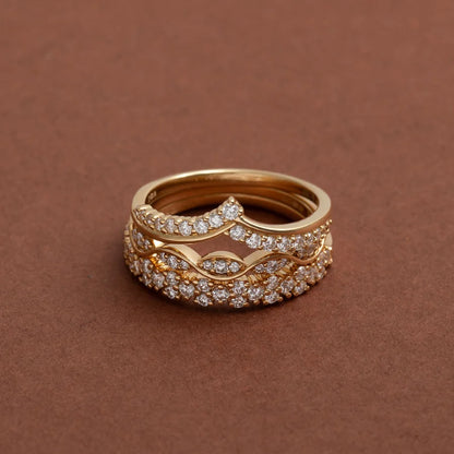 Curved- 0.25 CT Marquise Lab Grown Diamond Wedding Band