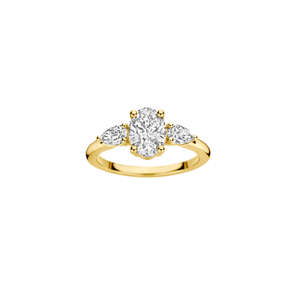 Hidden Halo-1.5 CT Round Lab Grown Diamond Engagement Ring