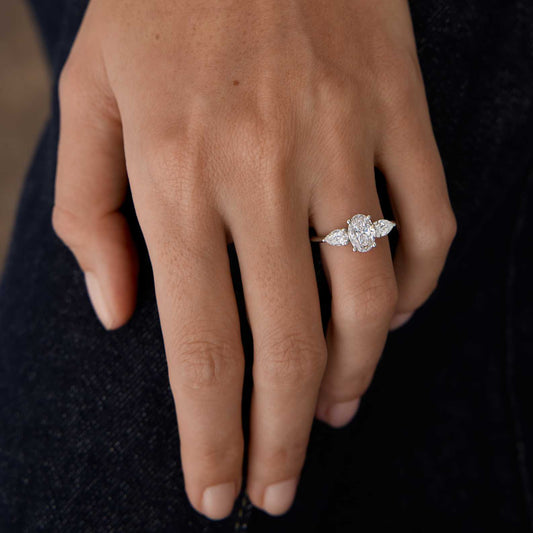 Hidden Halo-1.5 CT Round Lab Grown Diamond Engagement Ring