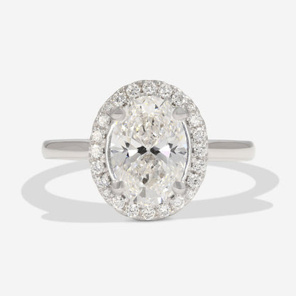 Halo-2.0 CT Oval Lab Grown Diamond Engagement Ring