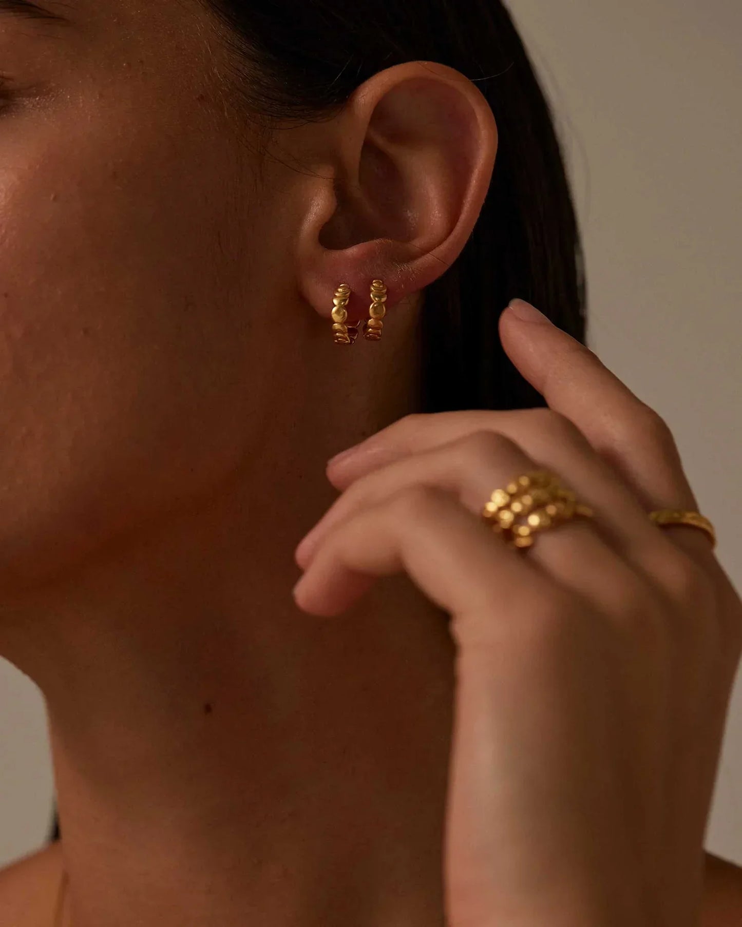 Golden Enchantment Bold Hoops 4
