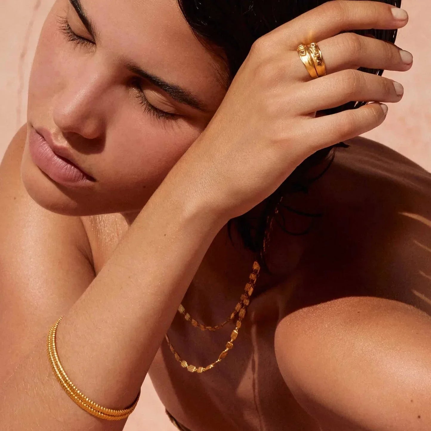 Gold Bangle Style Bracelet 6