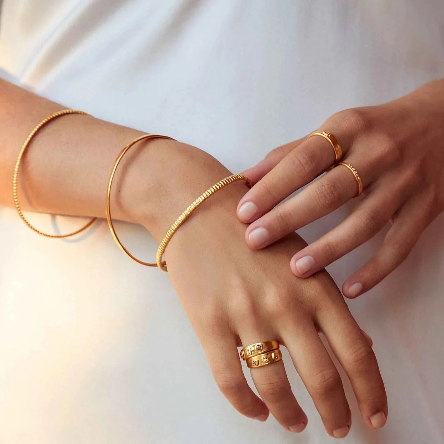 Gold Bangle Style Bracelet 5