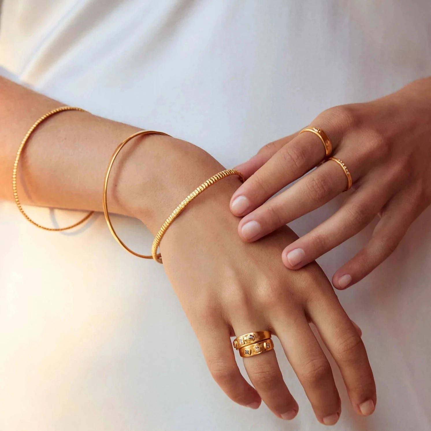 Gold Bangle Style Bracelet