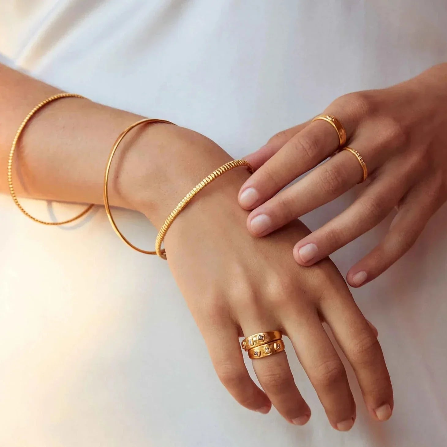 Gold Bangle Style Bracelet