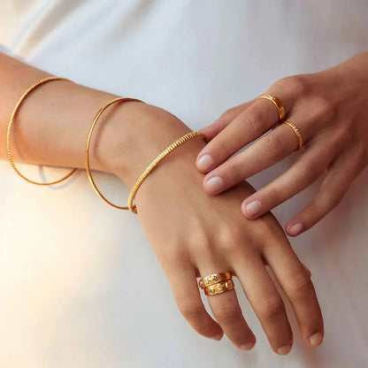 Gold Bangle Style Bracelet 7