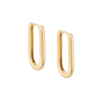 Golden Elegance Bar Hoop Earrings 1