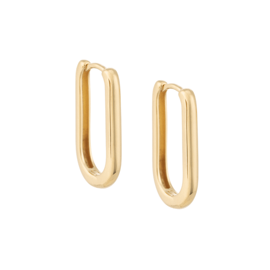 Golden Elegance Bar Hoop Earrings