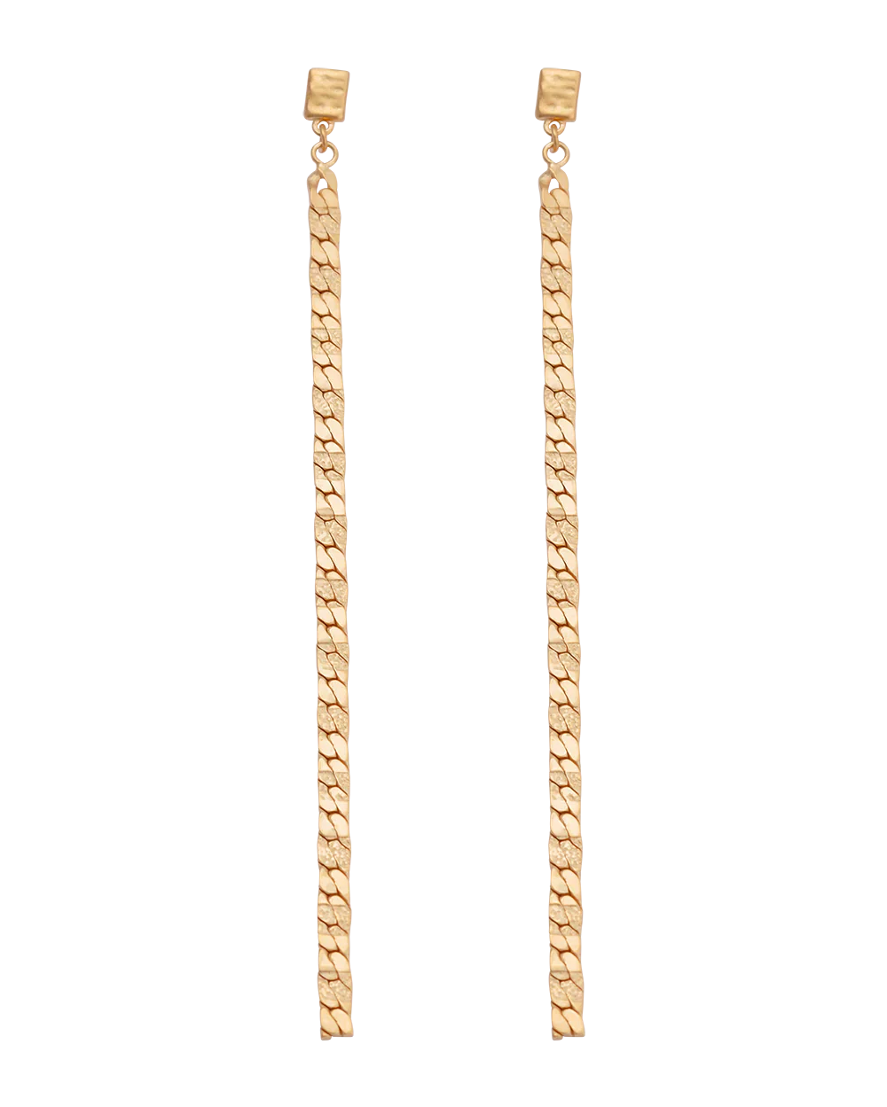 Chain Long Style Gold Earrings