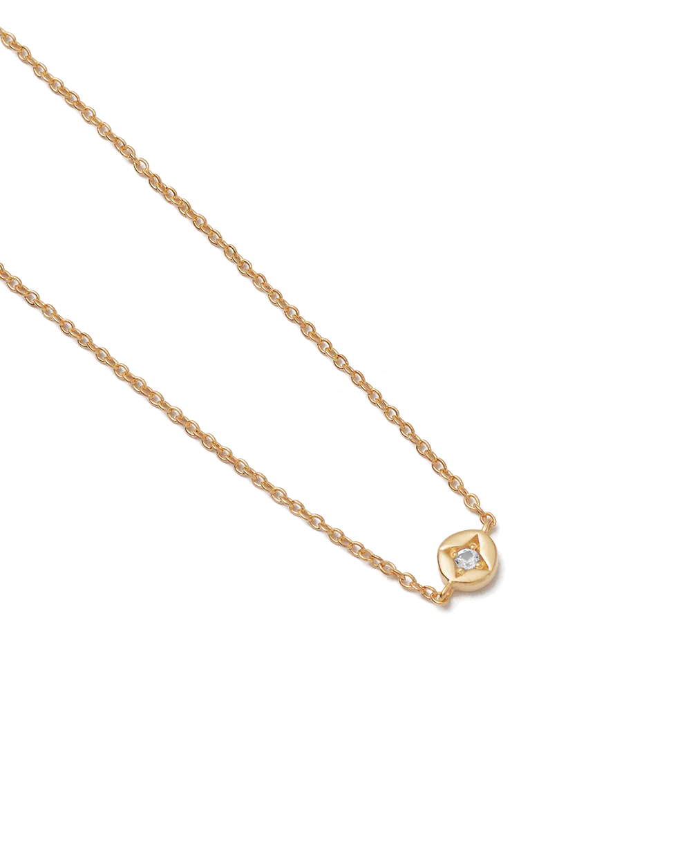 Radiant White Topaz & Lab-Grown Diamond Gold Chain Bracelet