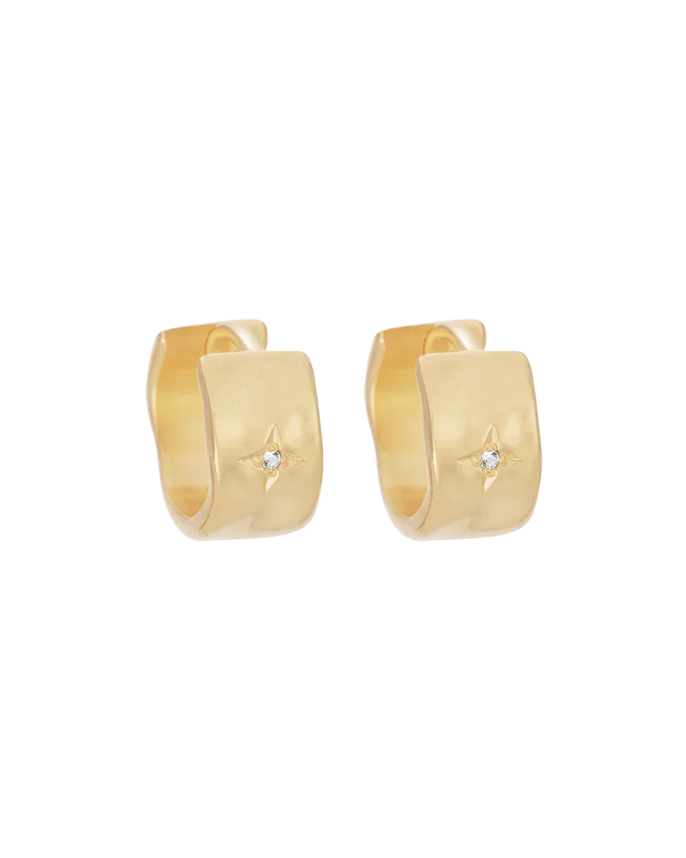 Radiant Gold Hoops with 0.05 TCW Round Lab-Grown Diamonds