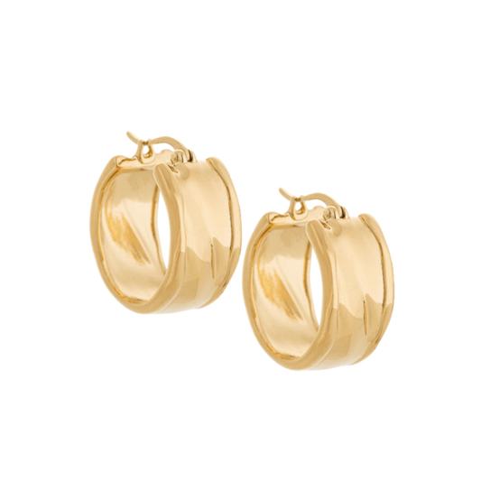 Golden Glow Bold Hoops Earrings