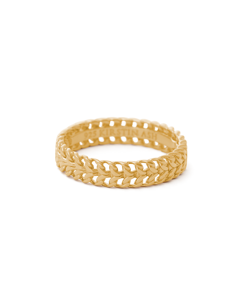 Golden Braided Elegance Wedding Band