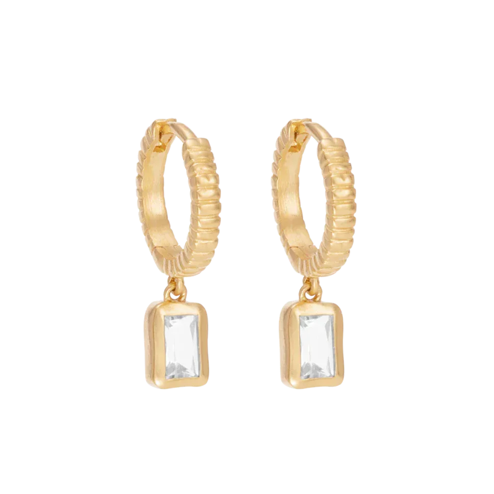 0.50 TCW Radiant Lab Made Diamond Hoop Earrings 1