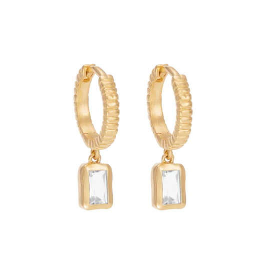 0.50 TCW Radiant Lab Made Diamond Hoop Earrings