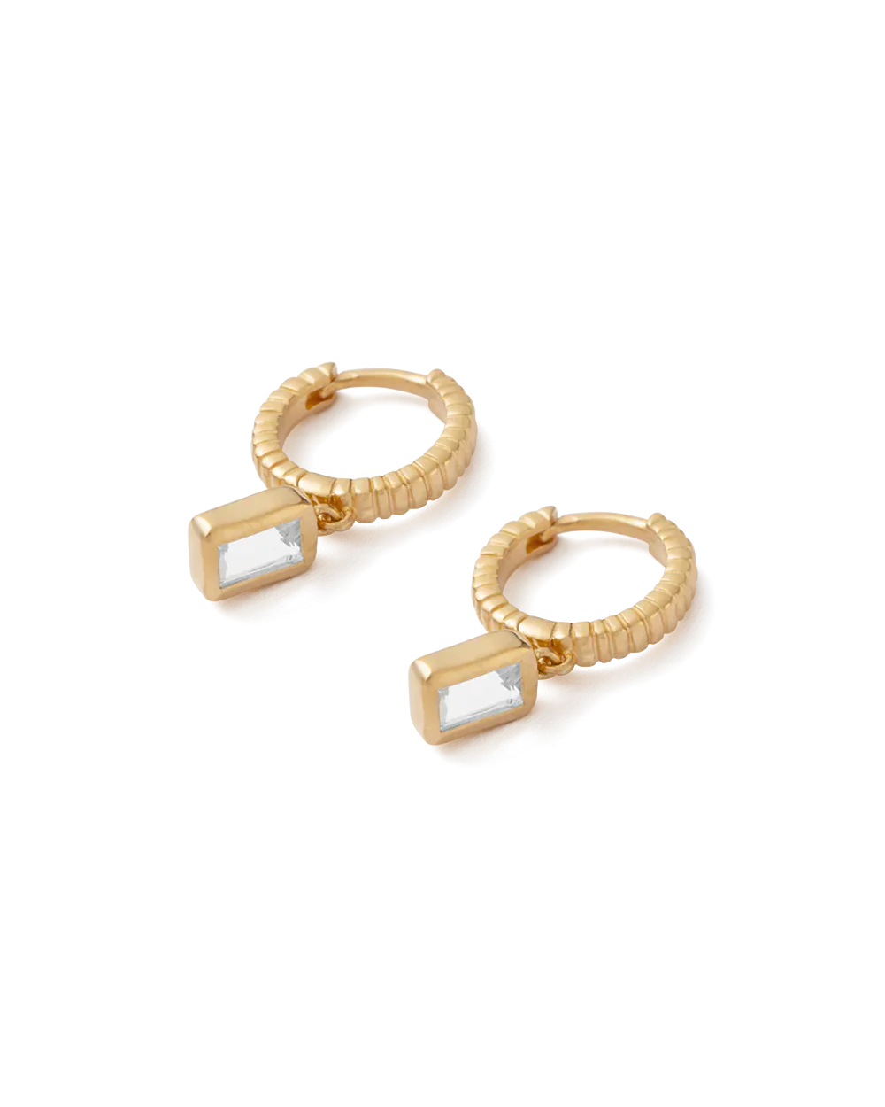 0.50 TCW Radiant Lab Made Diamond Hoop Earrings 4