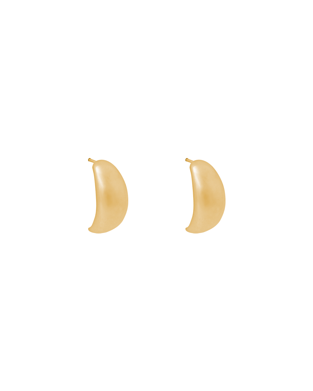 Elegant Gold Crescent Hoop Earrings 3