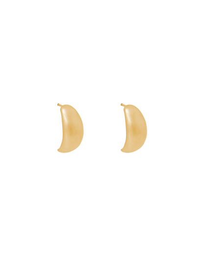 Elegant Gold Crescent Hoop Earrings 3