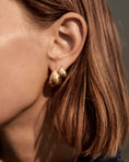 Load image into Gallery viewer, Golden Luxe Sculpted Hoop Earrings
