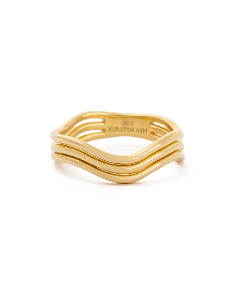 Triple Wave Vacation Wedding Band