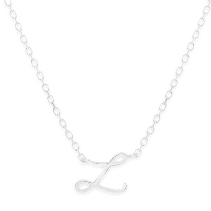 Simple Love Letter Initial Necklace 16