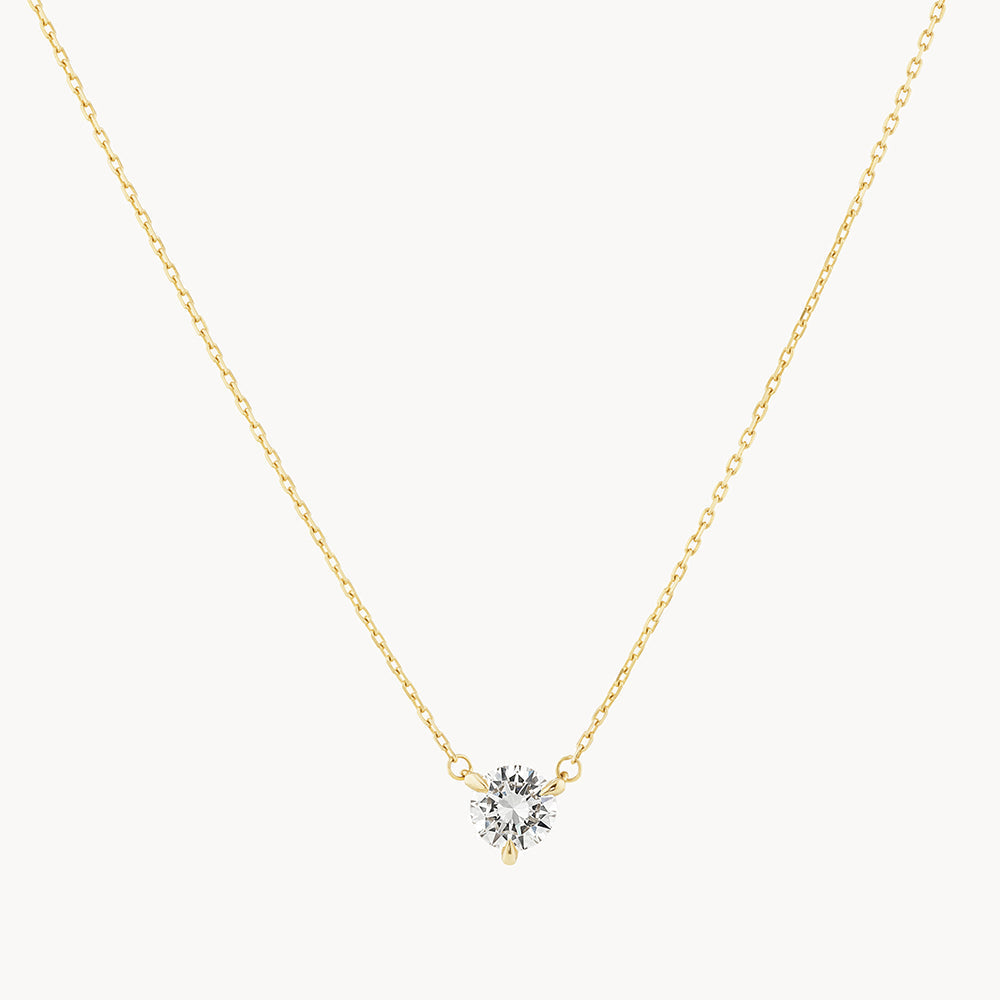 Radiant 0.50 CT Round Lab-Grown Diamond Solitaire Necklace in Gold 3