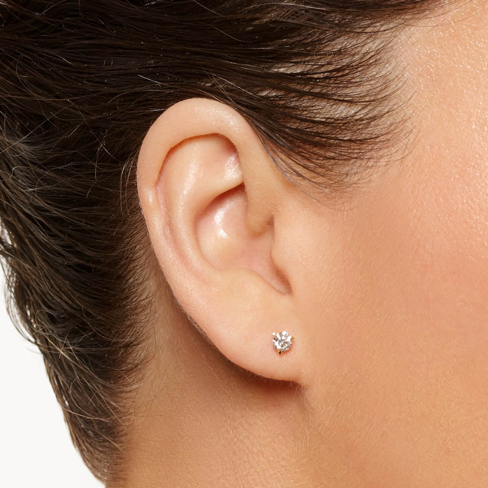 0.50 TCW Round Lab Grown Diamond Solitaire Stud Earrings 2