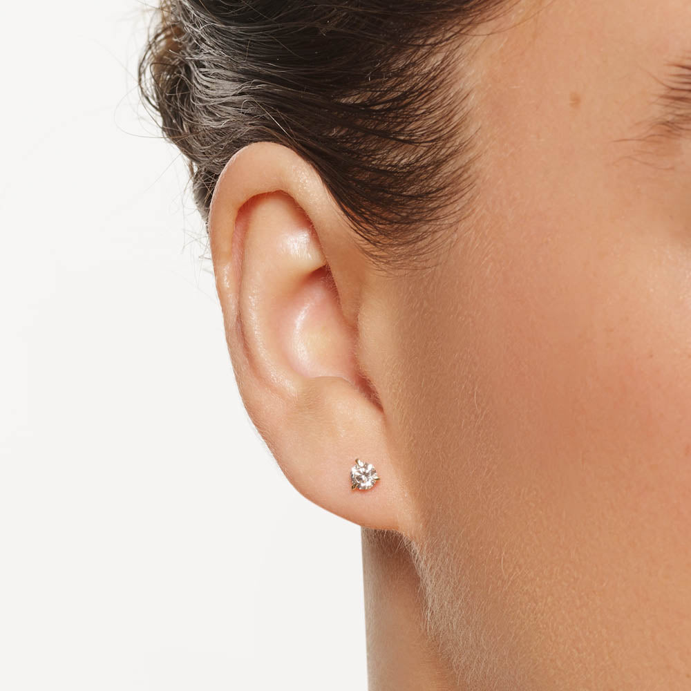 0.50 TCW Round Lab Grown Diamond Solitaire Stud Earrings 5