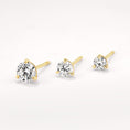 Load image into Gallery viewer, 0.50 TCW Round Lab Grown Diamond Solitaire Stud Earrings
