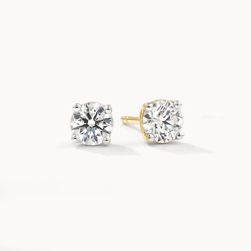 0.50 TCW Round Lab Grown Diamond Solitaire Stud Earrings 7