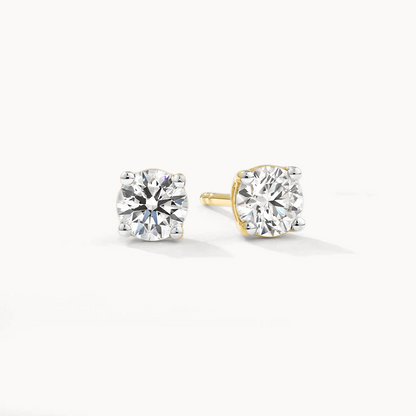 0.50 TCW Round Lab Grown Diamond Solitaire Stud Earrings 7