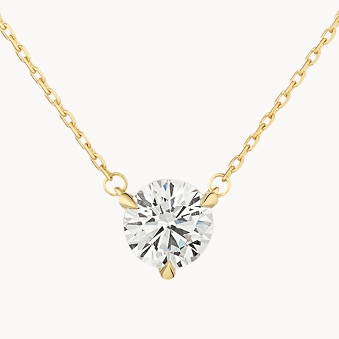 0.75 CT Round Lab Grown Diamond Solitaire Pendant Necklace