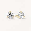 Load image into Gallery viewer, 0.75 CT Round Lab Grown Diamond Solitaire Stud Earrings in Gold
