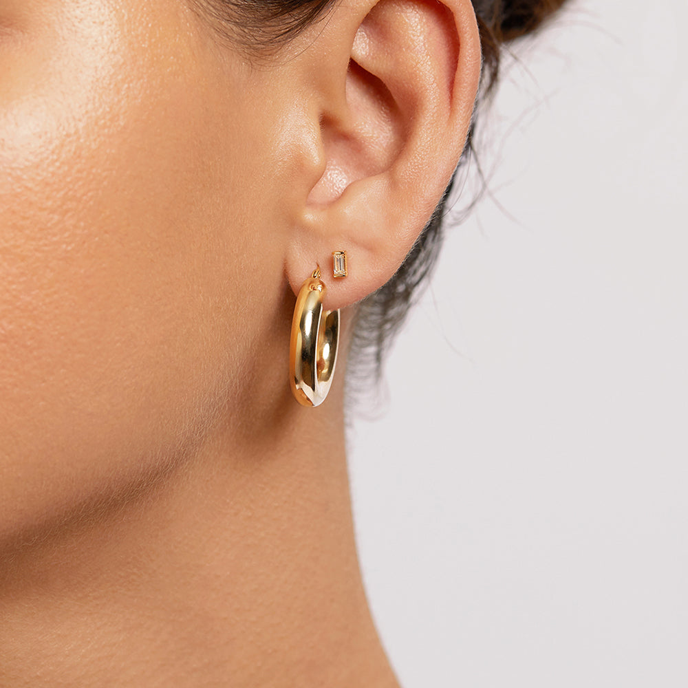 Elegant 0.22 TCW Baguette Lab-Grown Diamond Stud Earrings 6