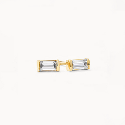 Elegant 0.22 TCW Baguette Lab-Grown Diamond Stud Earrings 1