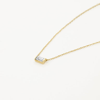 Emerald-Cut 0.20 TCW Lab Grown Diamond Solitaire Necklaces 2