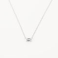 Load image into Gallery viewer, Elegant Silver Necklace with Lab-Created Baguette Diamond
