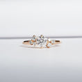 Load image into Gallery viewer, Radiant 0.50 CT Round Lab-Grown Diamond Cluster Engagement Ring
