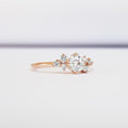 Load image into Gallery viewer, Radiant 0.50 CT Round Lab-Grown Diamond Cluster Engagement Ring
