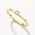 Load image into Gallery viewer, Elegant 0.10 CT Round Lab Grown Diamond Gold Solitaire Ring
