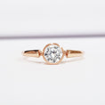 Load image into Gallery viewer, Radiant Elegance: 0.50 CT Round Lab-Grown Diamond Bezel Solitaire Engagement Ring
