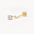 Load image into Gallery viewer, Radiant 0.22 TCW Round Lab Grown Diamond Stud Earrings in Gold
