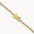 Load image into Gallery viewer, Elegant 0.90 TCW Round Lab-Grown Diamond Tennis Bracelet in Gold
