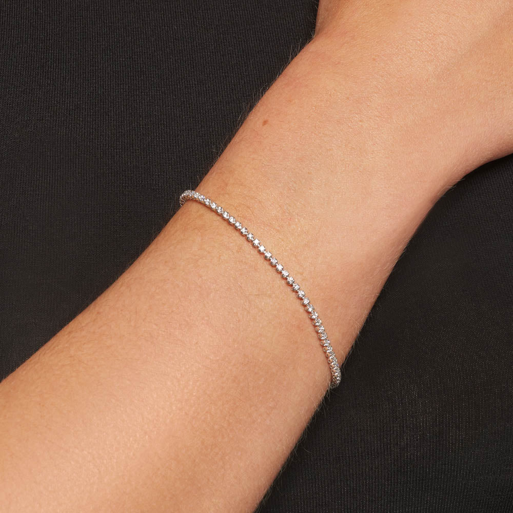 1.0 TCW Round Lab-Grown Diamond Tennis Bracelet – Elegant Sparkle Collection