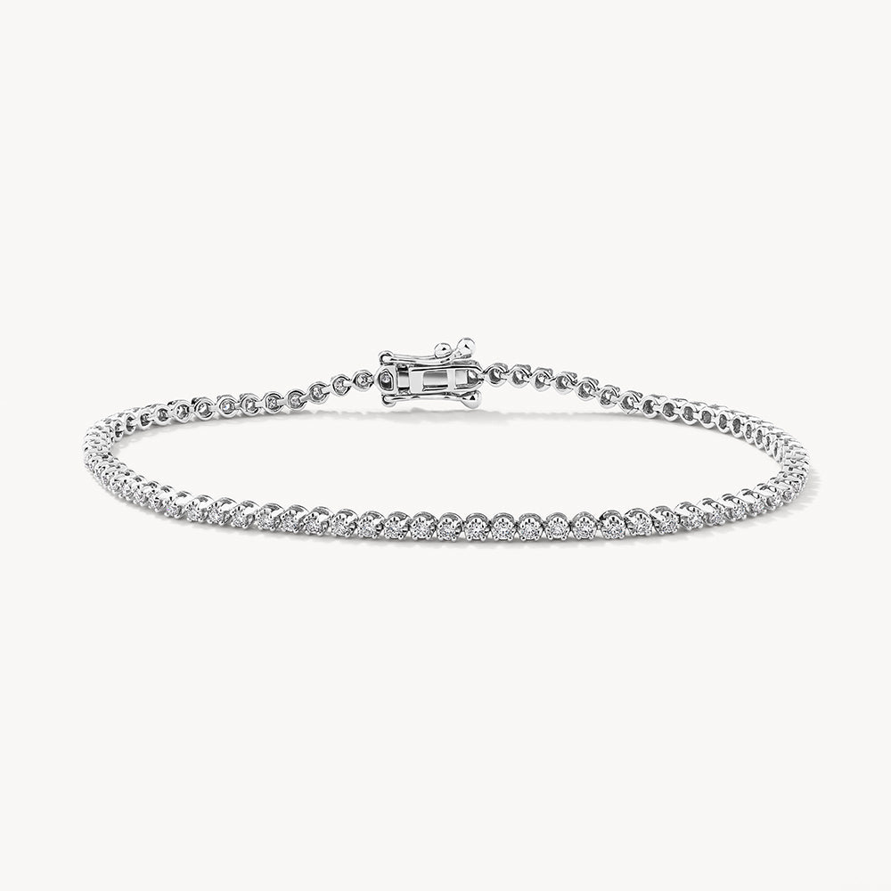 1.0 TCW Round Lab-Grown Diamond Tennis Bracelet – Elegant Sparkle Collection 1